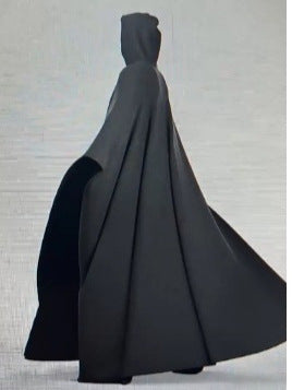 Autumn and Winter Punk Loose Hooted Button Woolen Loose Cape