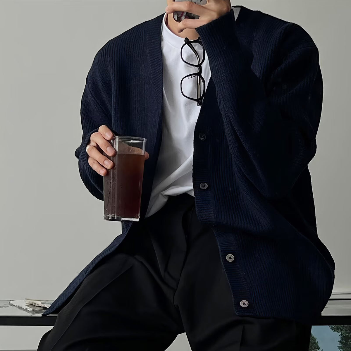 Pull à col V polyvalent pour hommes