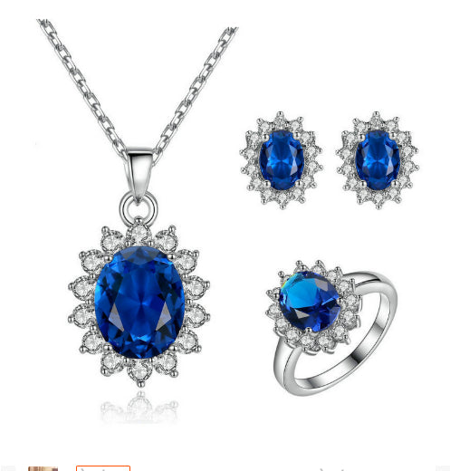 Ensemble de bijoux de tournesol Collier Anneau Boucles d'oreilles Boucles d'oreilles