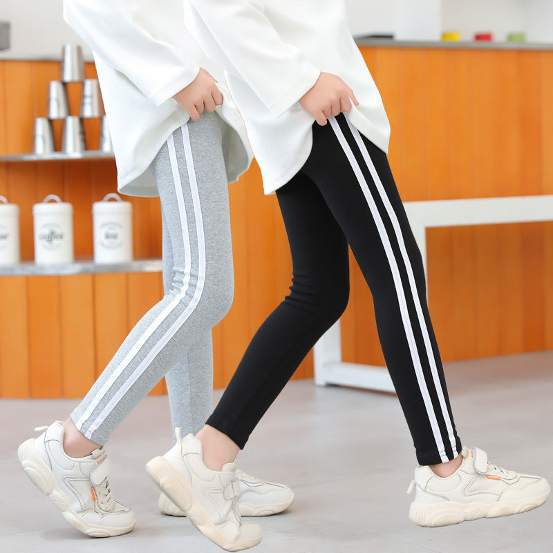 Stretchy full-length pants for children suitable for outdoor wear