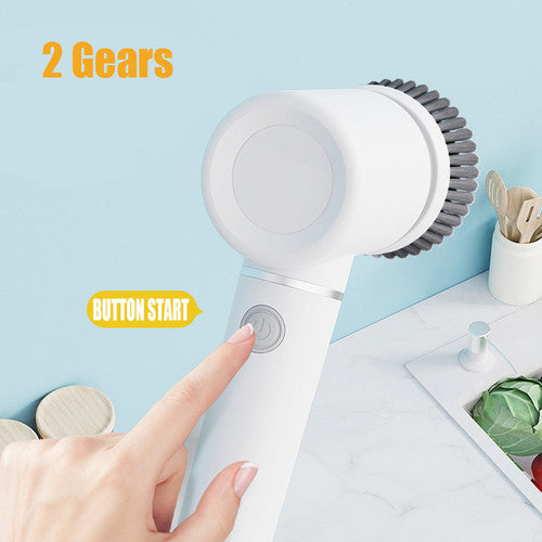 6en1 Brosse de nettoyage rechargeable sans fil avec 6 têtes