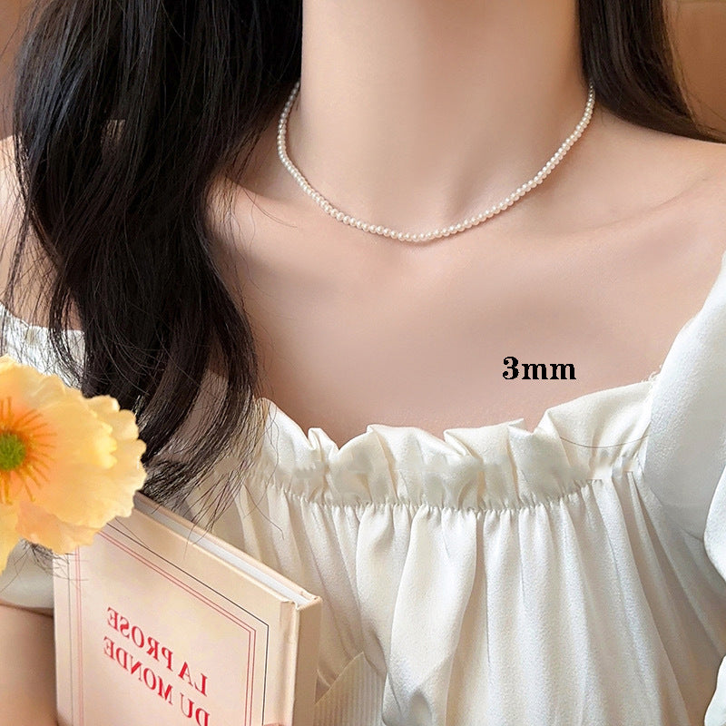 Dainty Faux Pearl Collier pour femmes Minimalist Design de luxe Élégant collier Choker Sw