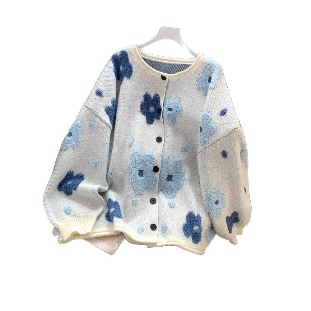 Cardigan Retro pour femmes en tricot doux