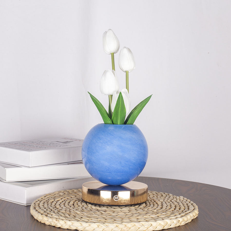 Decorative LED Table Lamp Tulip Planet Night Light Room