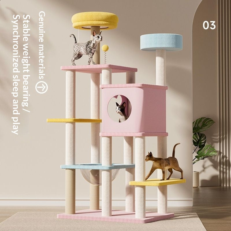 Cat Climbing Frame Cat Bed and Cat Tree All in One Large Cat Tower