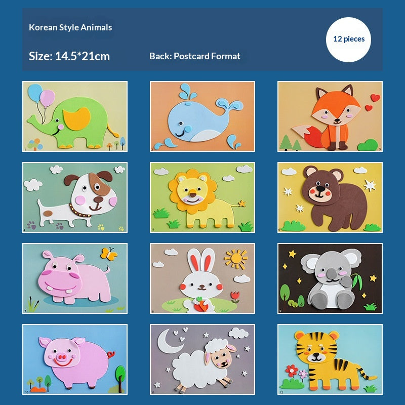 Stickers Maternelle Petit Cadeau 3D Bricolage Jouet éducatif