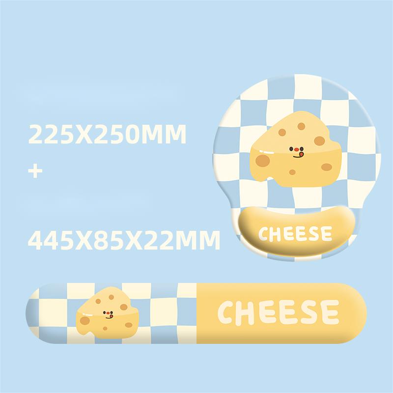 Pâte de souris Bracelet de poignet Cartoon Cheese Notebook Bureau