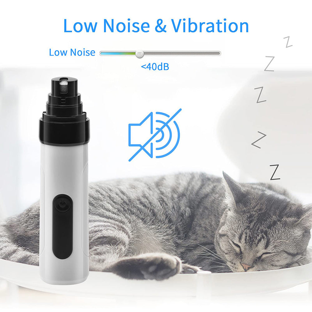 Clippers de chien électrique Clippers Grinders rechargeable USB charge Pet calme Chat Paws Nail Groo