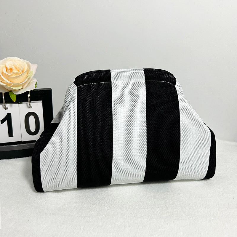 Clutch rayé de sac tricoté pour femmes
