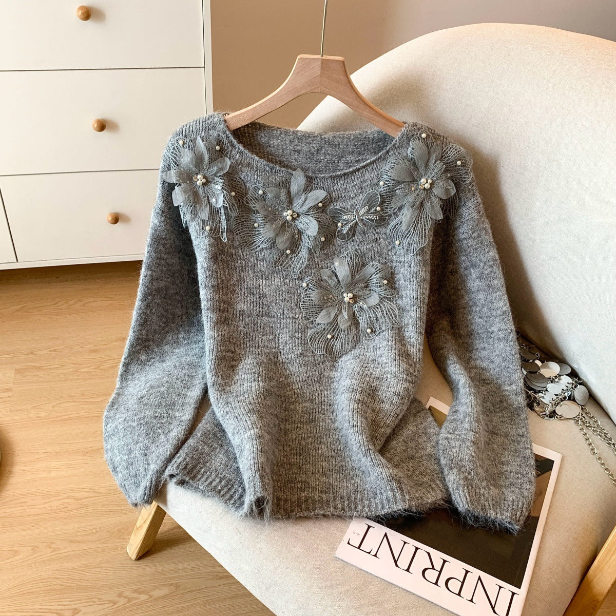 Chandail en dentelle pour femmes Automne Et l'hiver