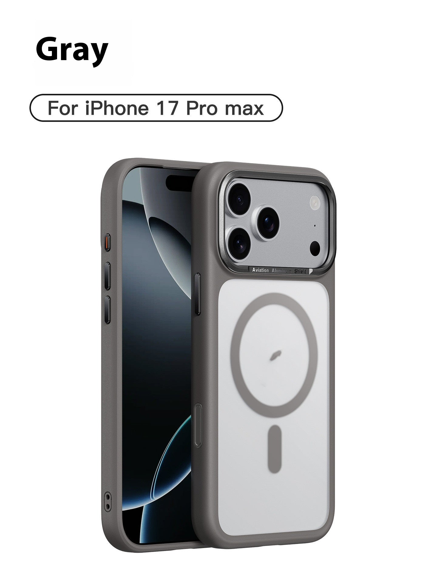 Boîtier de protection pour téléphone portable Shell anti-retour avec bouton magnétique gelé