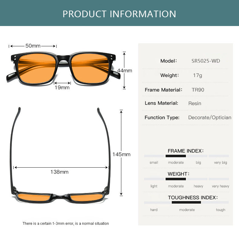 Changement de couleur 5025 Lunettes UV orange anti-bleu CR39