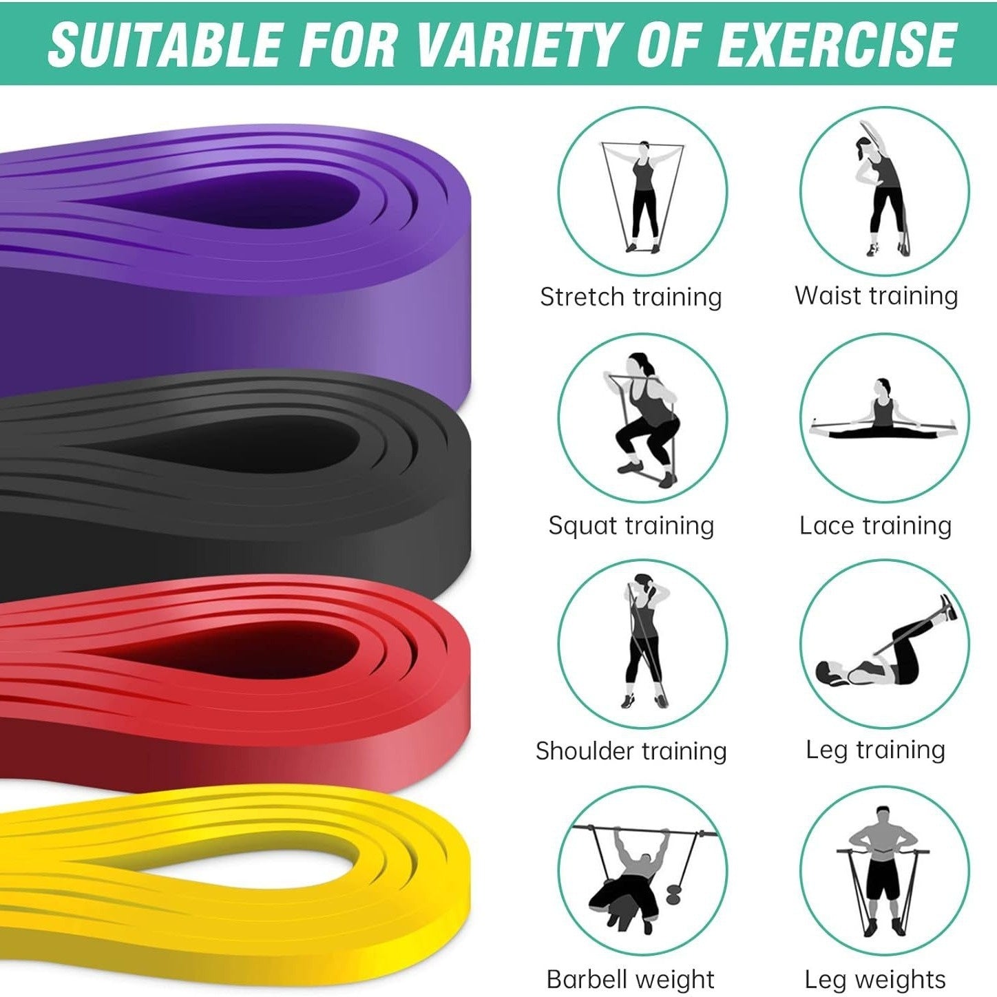 Bande de résistance à l'exercice de fitness intérieur