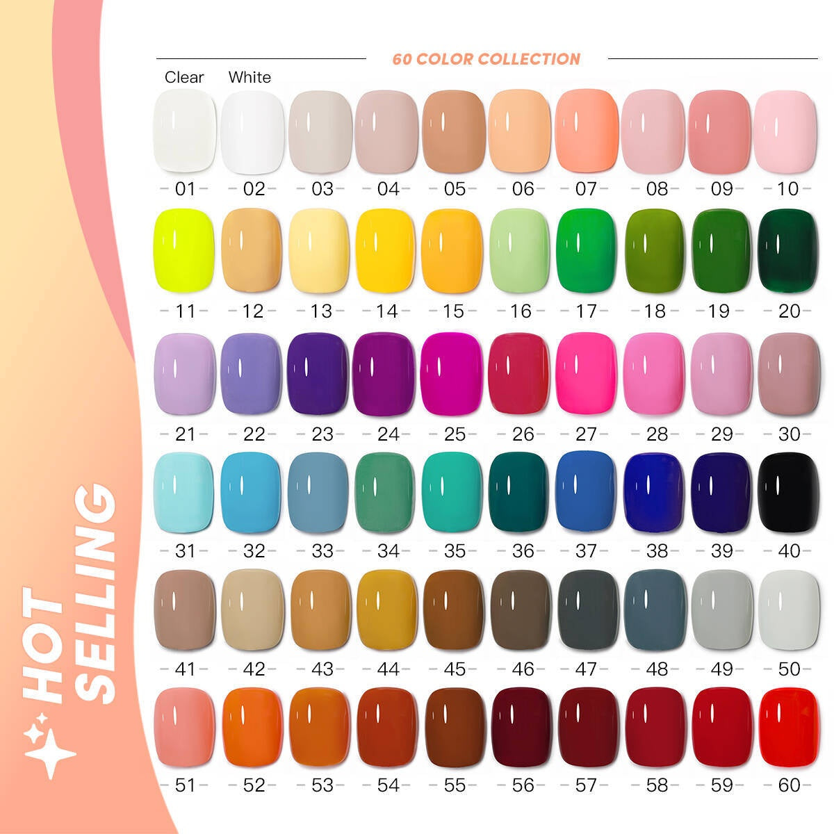 Une bouteille Une couleur tendance Gel couleur solide Nail polonais