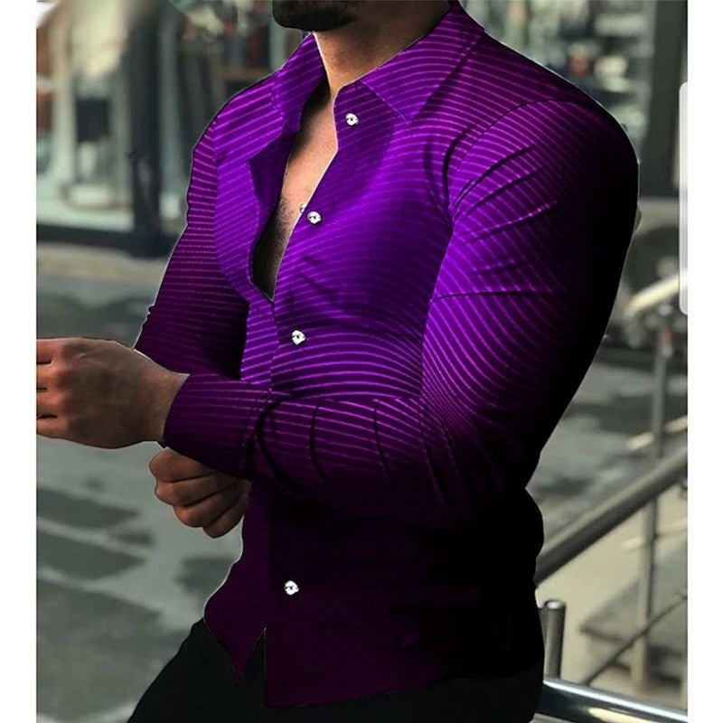 Chemise à manches longues pour hommes hawaïens