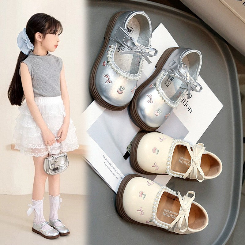 Chaussures en cuir pour filles de printemps
