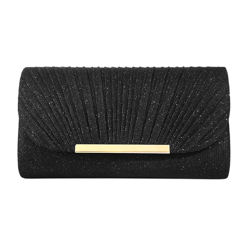 Femme Hardware Edge Party Pattern Fine Pink Clutch