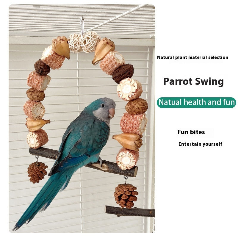 Jouets perchés en bois pour perroquets en bois