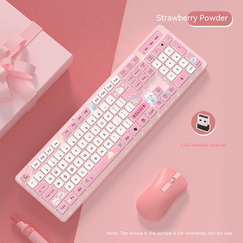 Thé de lait Lapin mignon chocolat filaire clavier