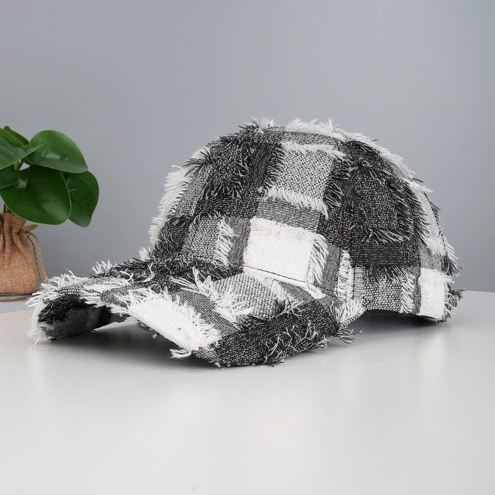 Casquette de baseball multicolore rétro avec bord courbé unique