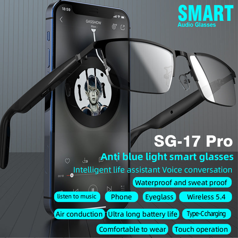 Smart Glass Smart Eyewear Étape dans le monde Verres résistants aux UV haute définition HIFI S