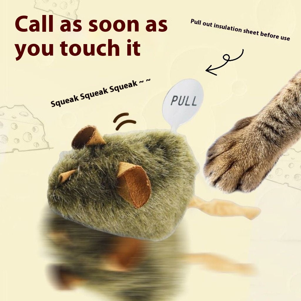 Jouet chat en peluche Simulation Sound Little Mouse Produits pour animaux de compagnie