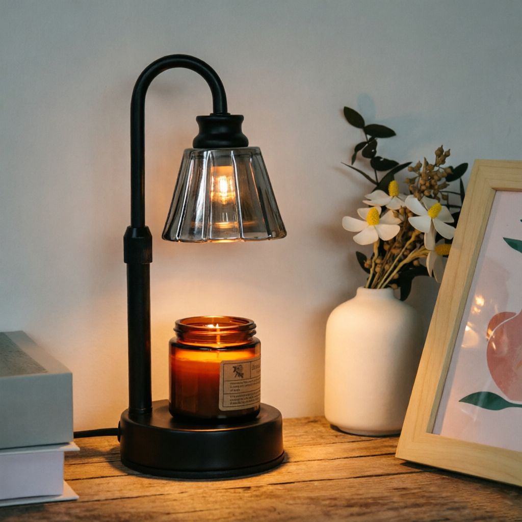 Aromatherapy Lampe à bougie de fusion de brûleur Lampe à bougie parfumée noire pour Amazon