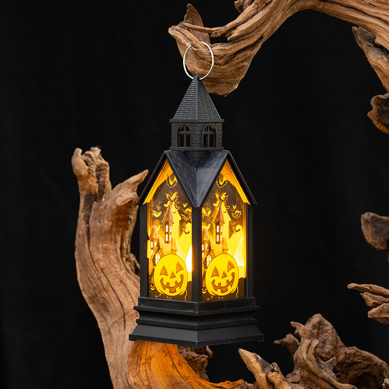 Décorations d'Halloween Light-emission Portable Pumpkin Light Atmosphere Castle Night Light