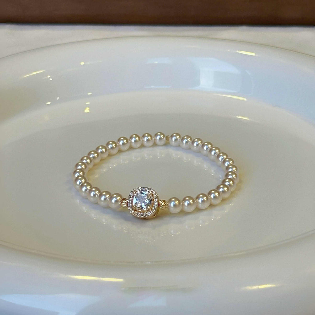 Bracelet de perles Swarovski pour petits cubes de sucre étincelants