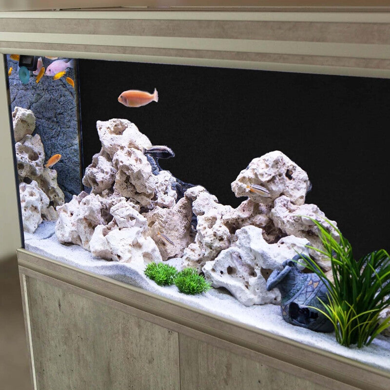 Black static cling aquarium background, glueless application