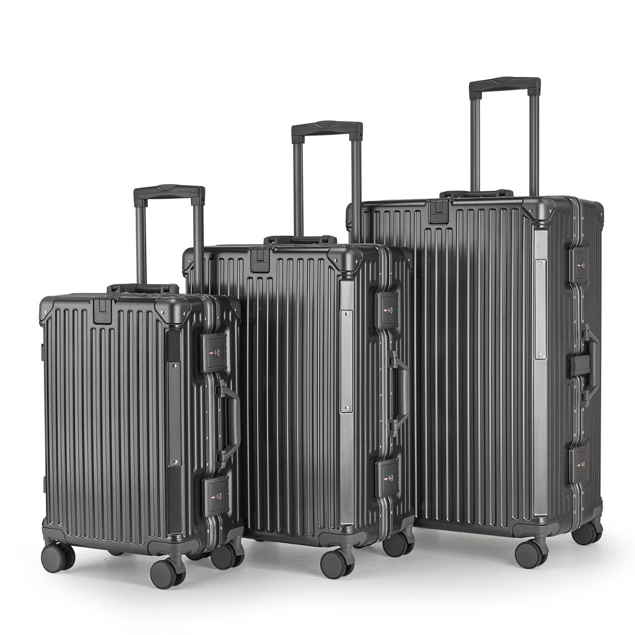 Valise de roulement en aluminium de grande capacité pour voyages d'affaires
