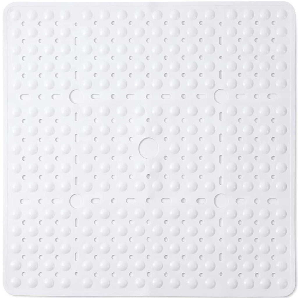 Tapis de salle de bain carré anti-dérapant Rug Toilette Suction-tasse Pad pied avec trous de drainage