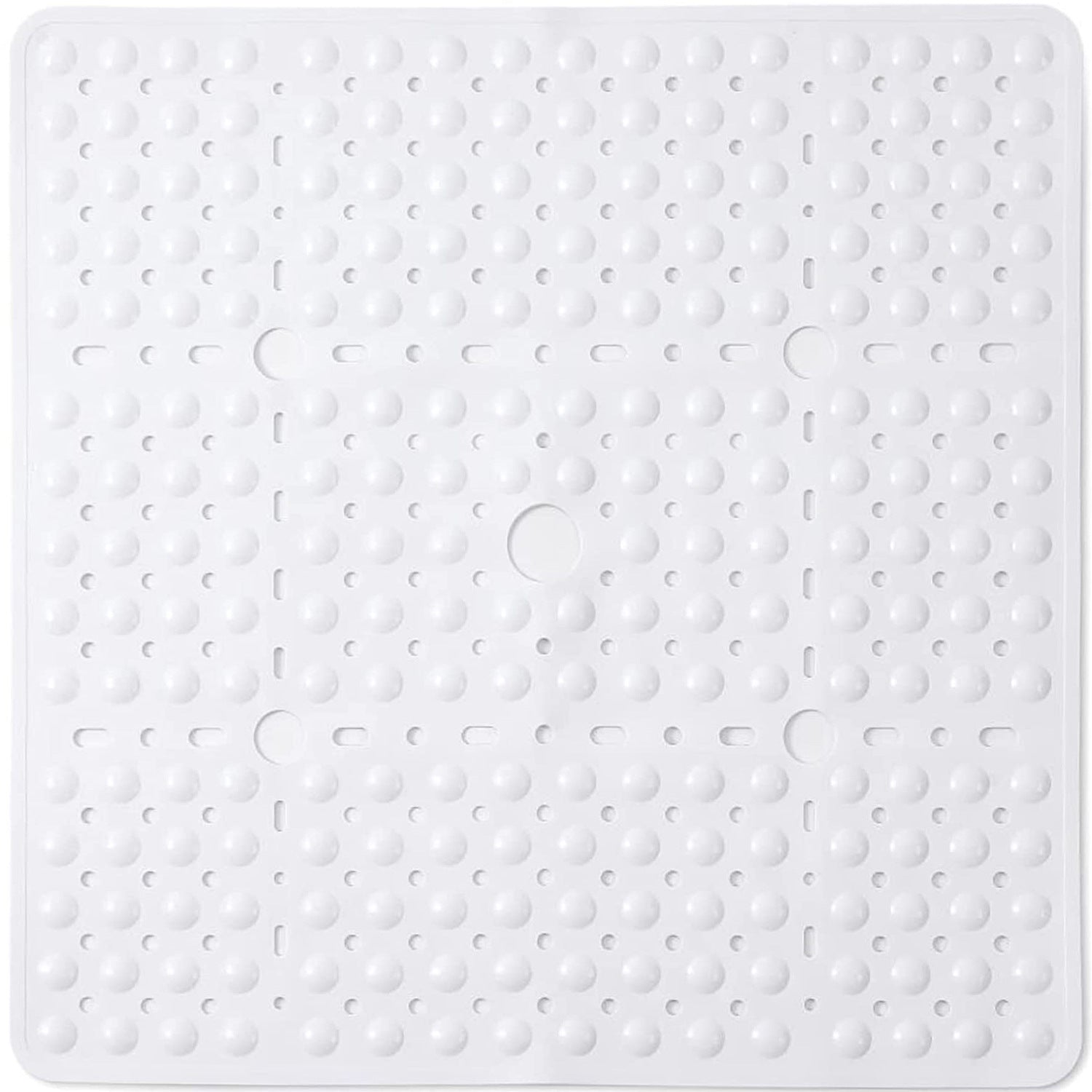 Tapis de salle de bain carré anti-dérapant Rug Toilette Suction-tasse Pad pied avec trous de drainage