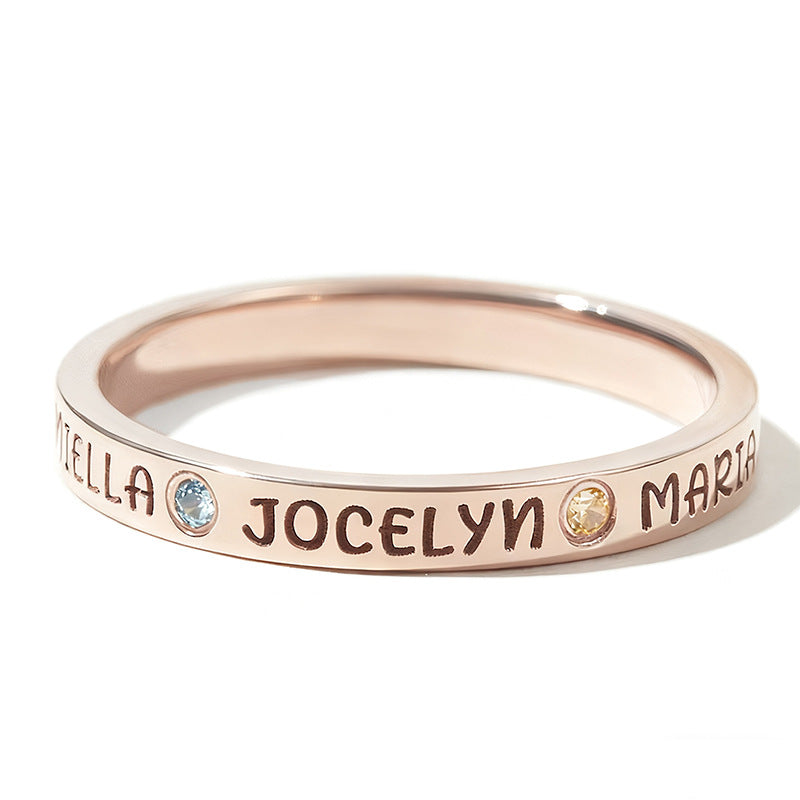 Bague en acier inoxydable de conception minimaliste