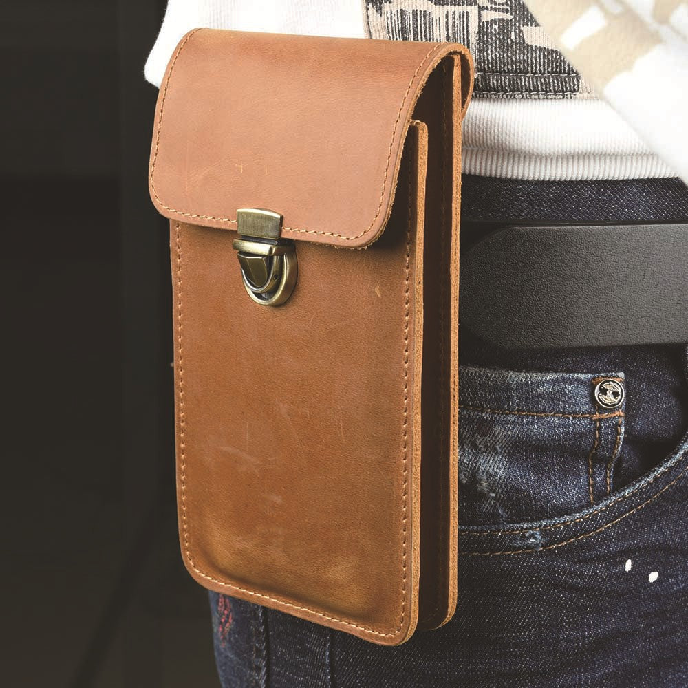Sac en cuir véritable en cuir pour hommes Cowhide Durable