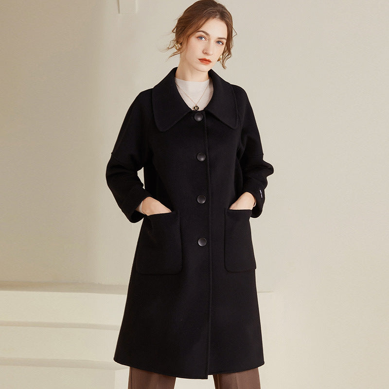 Manteau de laine double-brass - Vêtements de dessus classiques pour femmes
