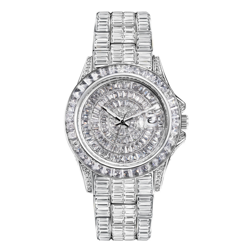 Fashion Trend Square Diamond Full Diamond Watch Haute qualité Zircon