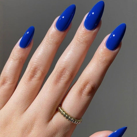 Nail Art Série de couleurs solides Couleur solide Long Almond-Shape Presse sur les ongles