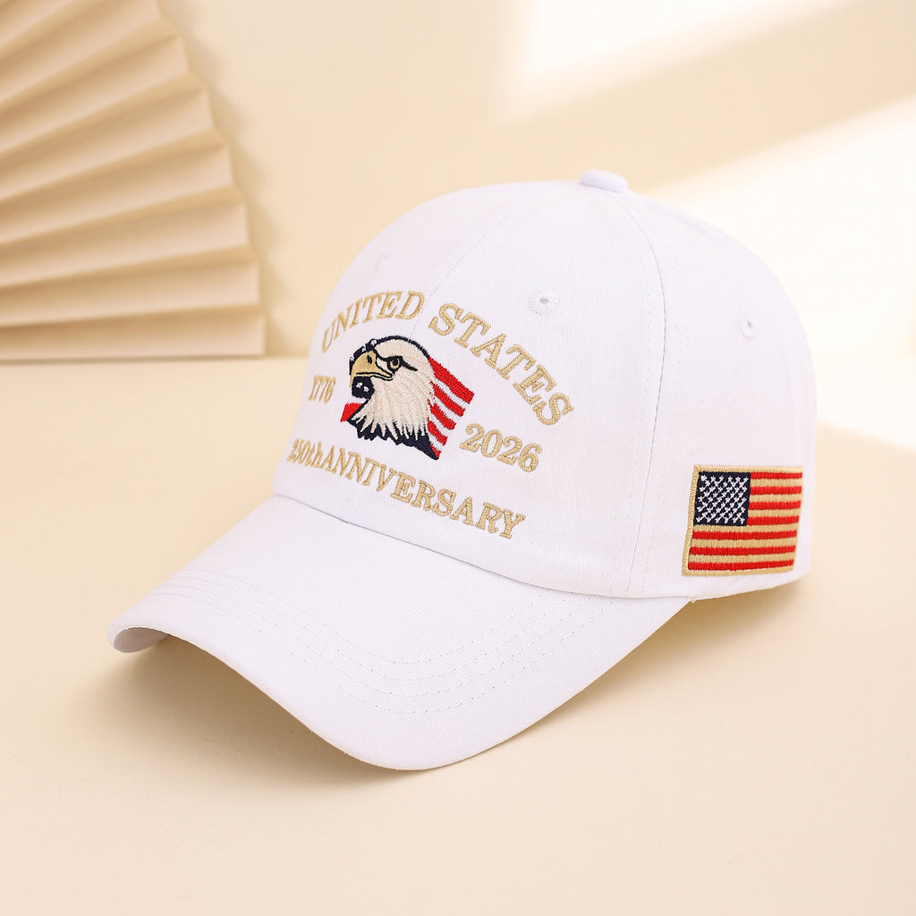 Broderie de mode européenne et américaine American Landmark Flag Baseball Cap Fashionable E