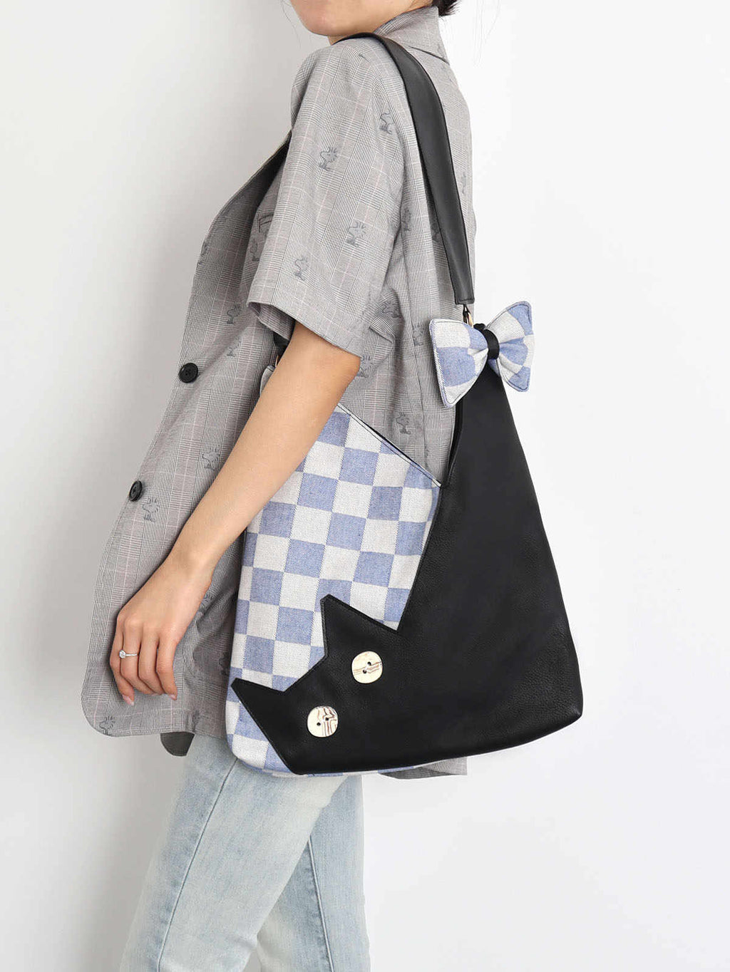 Chauffe-glace mignon Cat Grande capacité Cat-themed épaule Crossbody Sac