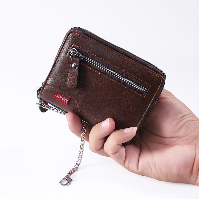 Fentes de cartes multiples Grande capacité deux fois Zipper cash and Card Versatile Bag