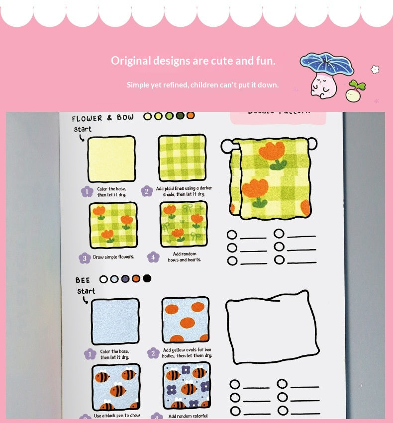 Cartoon créatif de poche Cat coloriage Notebook
