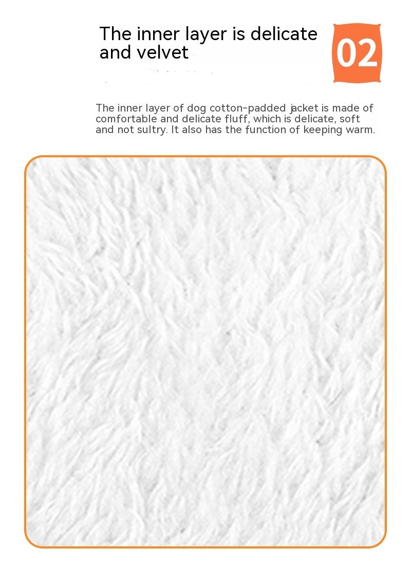 Animaux de compagnie Coton rembourré Coat Hiver Grand chien Golden Retriever Jarre Aero Bull Corgi Puppy Cloth
