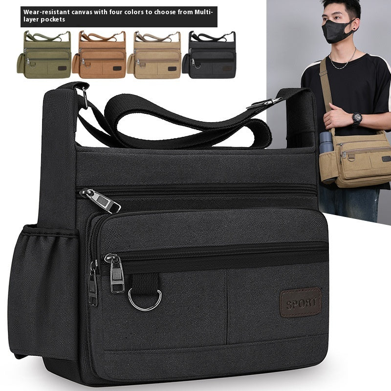 Multifonctionnel Loisirs Grand dispositif de rangement Toile Crossbody sac de voyage