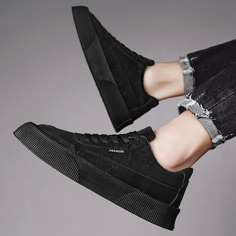 Casual Board Flat Shoes Hommes Respirant Sneakers en dentelle épaisse pour la marche