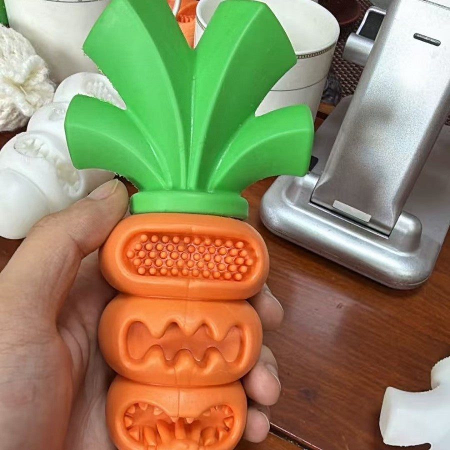 Chien en caoutchouc nylon Carotte Toydurable Bite résistant et résistant aux fuites