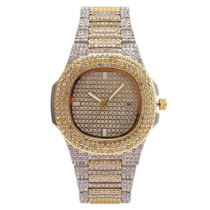 Starry Sky Full-Diamond Calendrier Femmes Montre