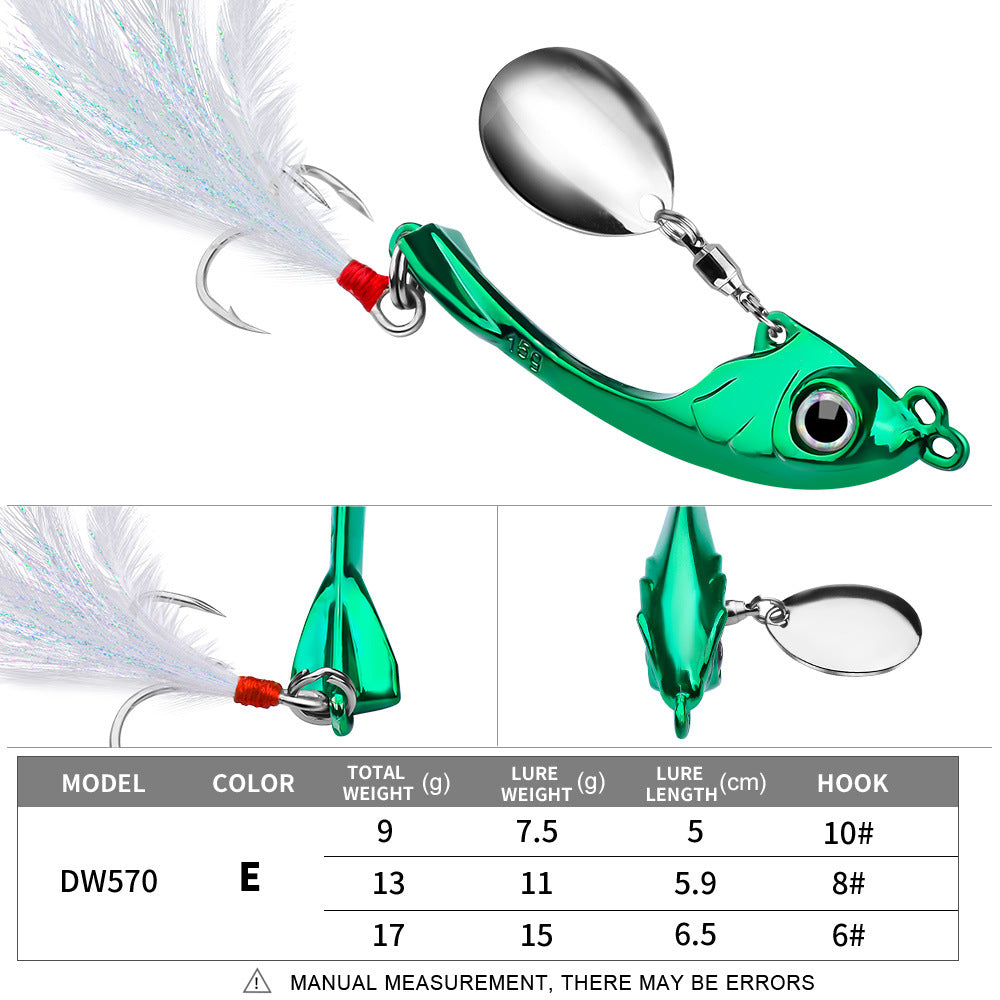 Lure String Lune Spinning Sequins Casting longue distance