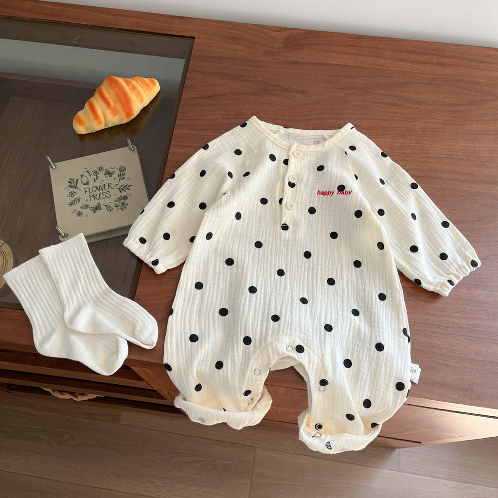 Romper élégant à pois pour les bébés garçons et les filles