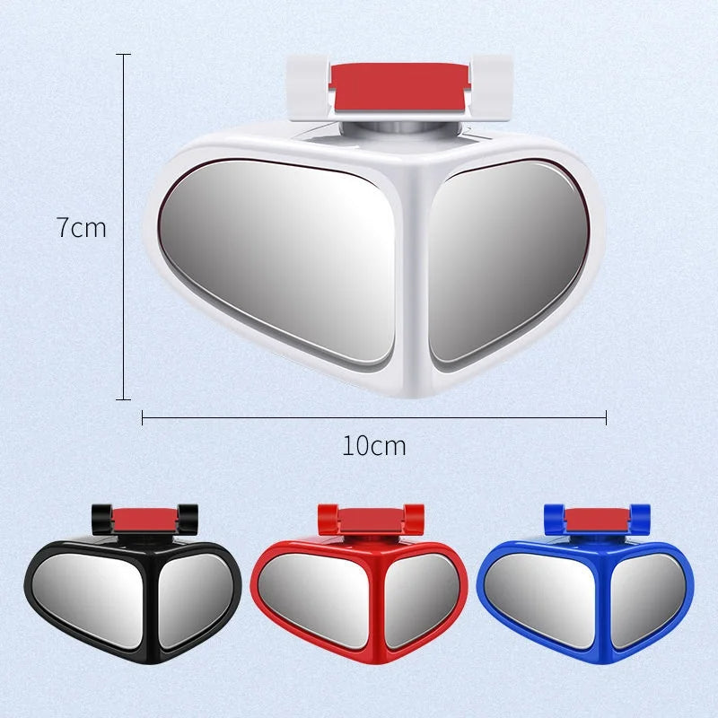 Voiture Renverser petit miroir rond avant et arrière roue grand-angle miroir à double bord Auxile